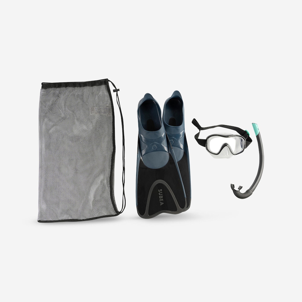 image 1 of Decathlon Adult's snorkelling kit, fins, mask, snorkel 100