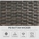 image 3 of Outsunny 2 Seater Double Rattan Sun Lounger Recliner Day Bed Wicker Weaver Sofa