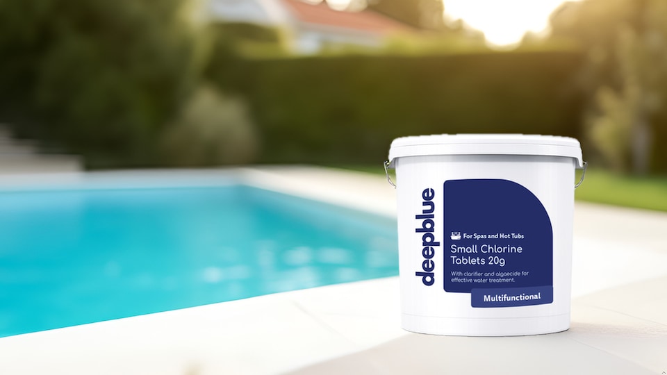 image 1 of Deep Blue Pro - Multifunctional Mini 20g hot tub Chlorine Tablets 5kg spa hottub Long lasting stabilised clarifier algae inhibitor