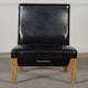image 10 of Oregon Round Oak Dining Table with Lola Leather Chairs Black