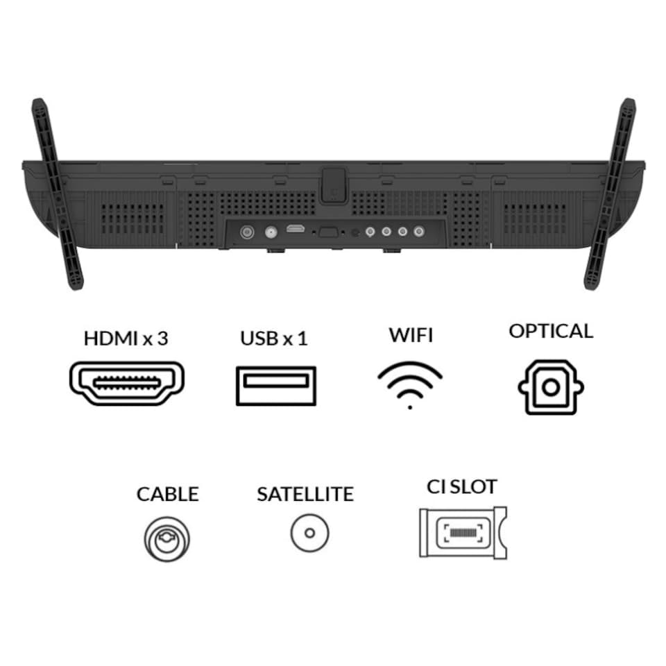 image 1 of HYE 24" HD Ready Tizen OS WiFi Frameless Smart TV - 24HDS1008