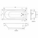 image 2 of Round Bathtub, Front Panel and Bath Screen - Black Framed White