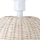 image 3 of Natural Light Brown Woven Rattan Table Lamp Base with White Cable and Switch | Brown | Brown | 1
