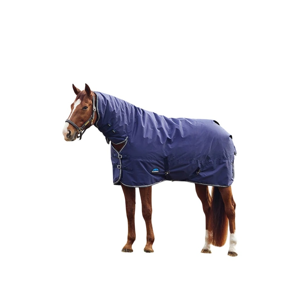 image 1 of Weatherbeeta Comfitec Tyro Combo Neck 360g Horse Turnout Rug | Blue | Navy/Charcoal | 4Ft | 1