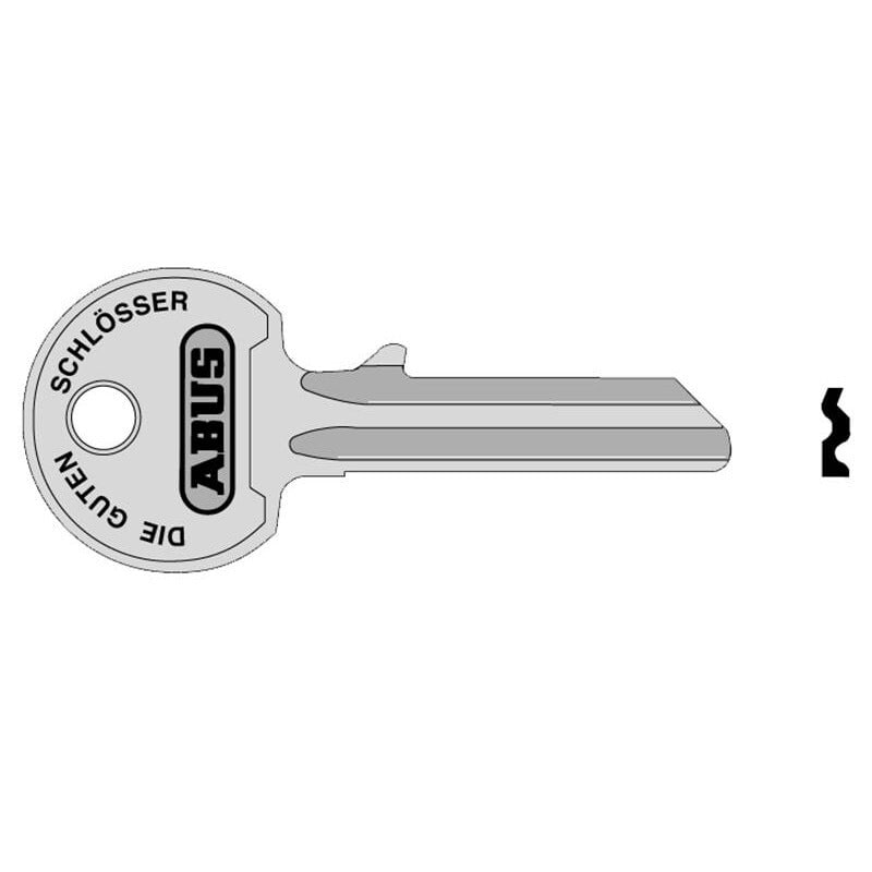 Abus Mechanical 36/55 55mm Right Hand Key Blank - Multi Colour - One Size