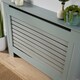 image 5 of Extending Radiator Cover Adjustable Wooden MDF Slatted Grill | Grey