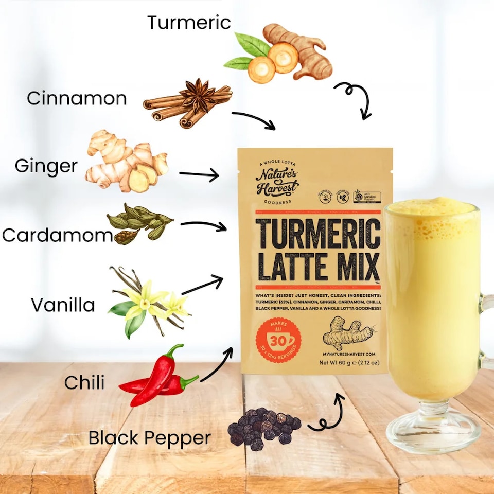 image 1 of Nature's Harvest Turmeric Latte Mix 60g