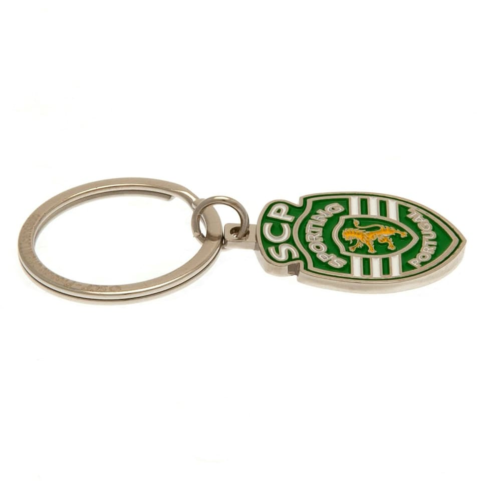 image 1 of Sporting CP Crest Keyring - Green/White/Silver - One Size