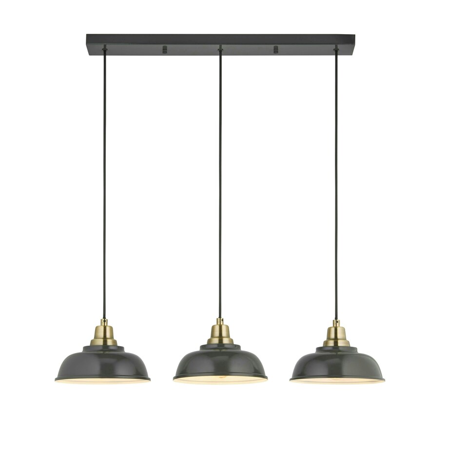 image 1 of Bakewell Grey Bar Pendant Grey