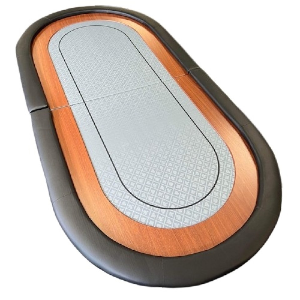 image 1 of Professional Folding Silver Speed Cloth Poker Table Top For 8 Players