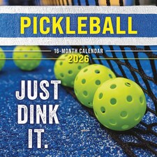 Pickleball Calendar 2026, Wall Calendars, Month To View, Sports, Gift