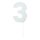 image 4 of Bristol Novelty Diamond Number Cake Topper - Silver - 5 Silver