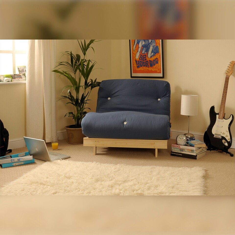 image 1 of 2ft6 Futon Mattress And Base Set in Navy