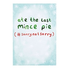 Hallmark Funny Christmas Card 'Sorry Not Sorry'
