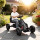 image 2 of HOMCOM Children Pedal Go Kart, Kids Ride On Racer with Adjustable Seat, Swing Axle, Shock Absorption EVA Tyres, Handbrake, for Ages 3-8 Years, Black