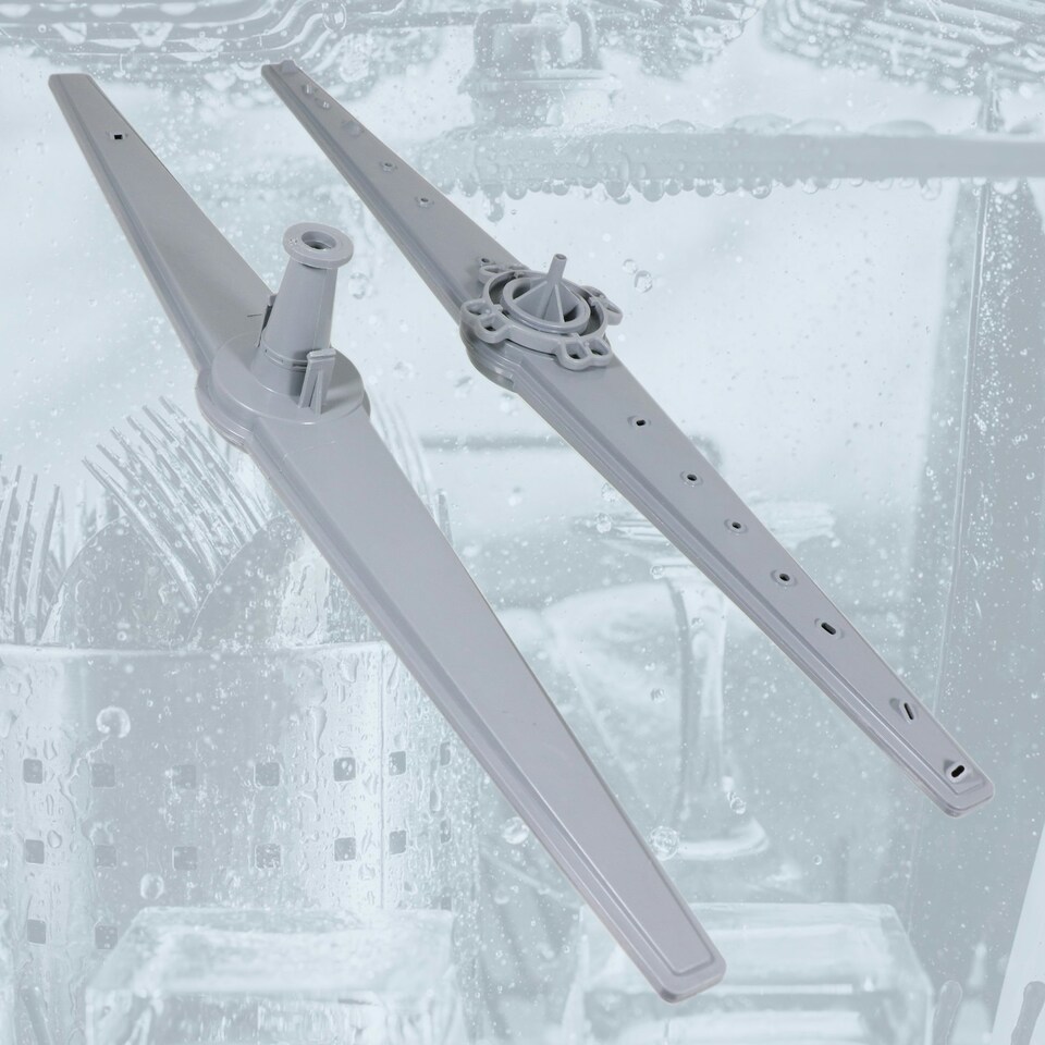 image 1 of SPARES2GO Upper and Lower Spray Arm for Currys Essentials CDW60B18 CDW60S18 Dishwasher