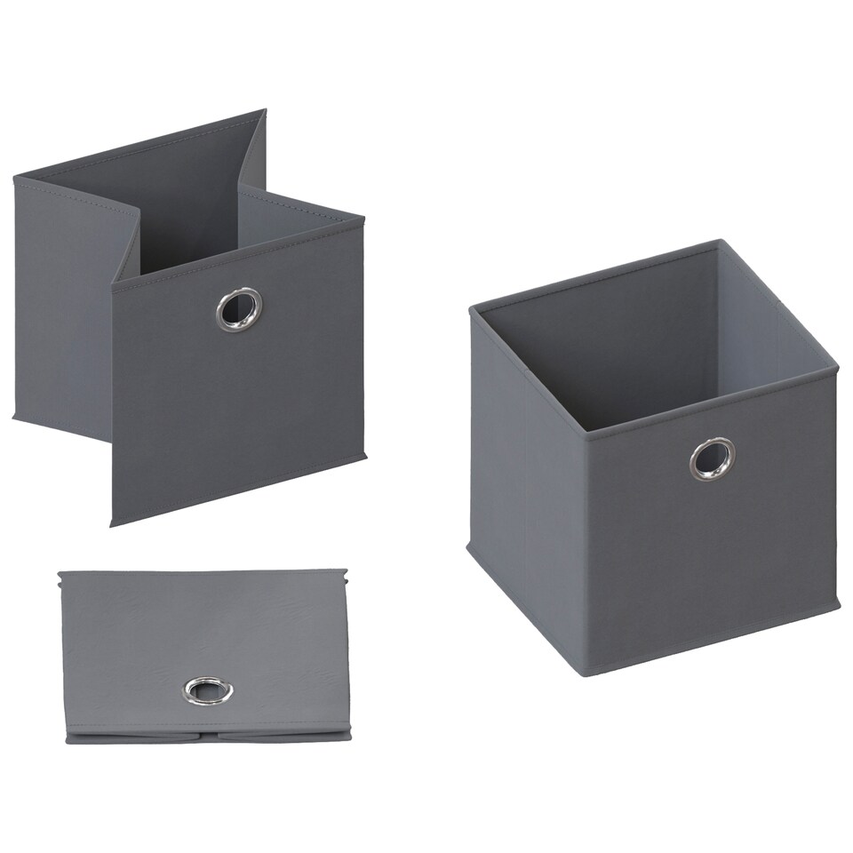 image 1 of Vida Designs Durham Cube Storage Basket, Grey - (Set of 8) | Grey | Grey