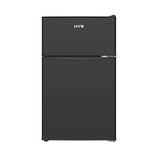 HYE 86L Under Counter Fridge Freezer, Freestanding, 49cm, Black - RF01UCFF85B13