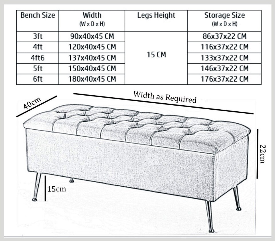 image 1 of 120cm Amara Chesterfield Ottoman Storage Bench - Plush Velvet Shoes Bench - Mustard Gold Upholstery Footstool Storage with Legs