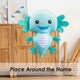 image 8 of Axolotl Soft Toy Cute Plushie Huggable Cuddly Stuffed Toy 15cm Green