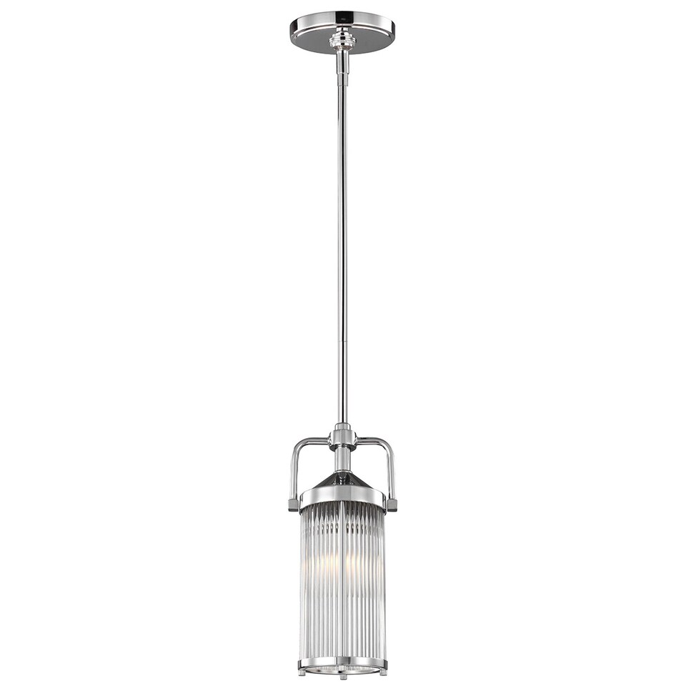 image 1 of Paulson 1 Light Mini Ceiling Pendant Light Chrome IP44, G9