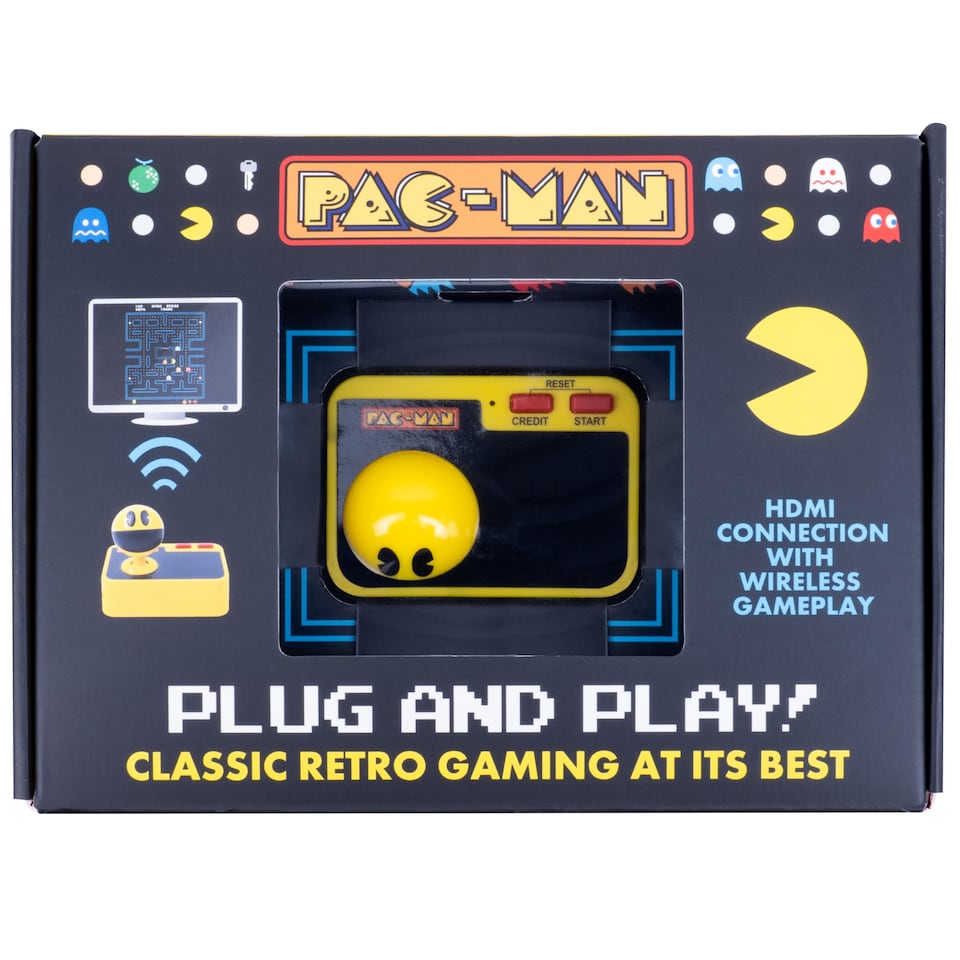 image 1 of PAC-MAN Plug & Play TV Arcade Console with Wireless Controller