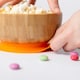 image 5 of Tiny Dining Children's Bamboo Suction Unicorn Dinner Set - Orange