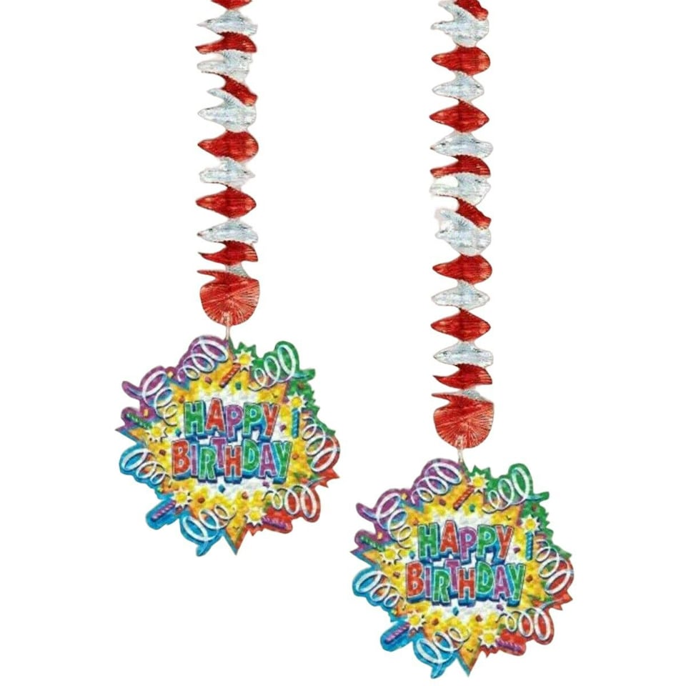 Foil Happy Birthday Decoration - Multicoloured - One Size