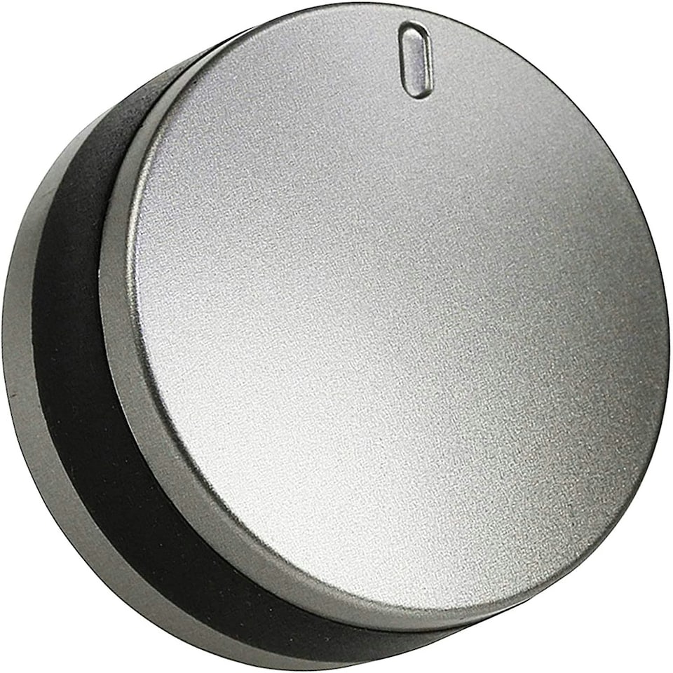 image 1 of SPARES2GO Oven Knob for Lamona 450002486 LAM3200 LAM3204 LAM3401 Oven Cooker Control Switch (Silver / Black)