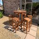 image 2 of Alfresco Bar Set Six Seater - L200 x W200 x H110 - Redwood