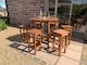 image 2 of Alfresco Bar Set Six Seater - L200 x W200 x H110 - Redwood