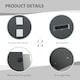 image 9 of HOMCOM Weatherproof Wall Mounted Letter Box Post Box with Keys Anthracite Grey Grey