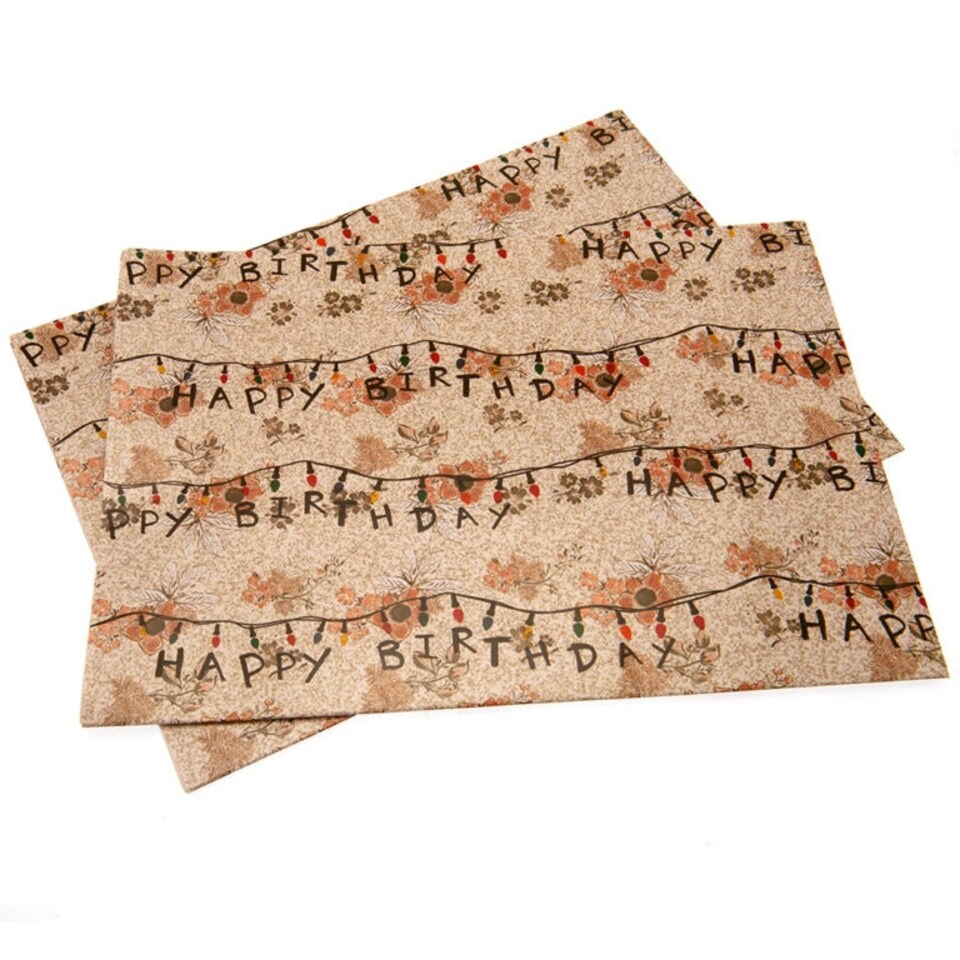 image 1 of Stranger Things Logo Gift Wrap Sheets - Brown - One Size