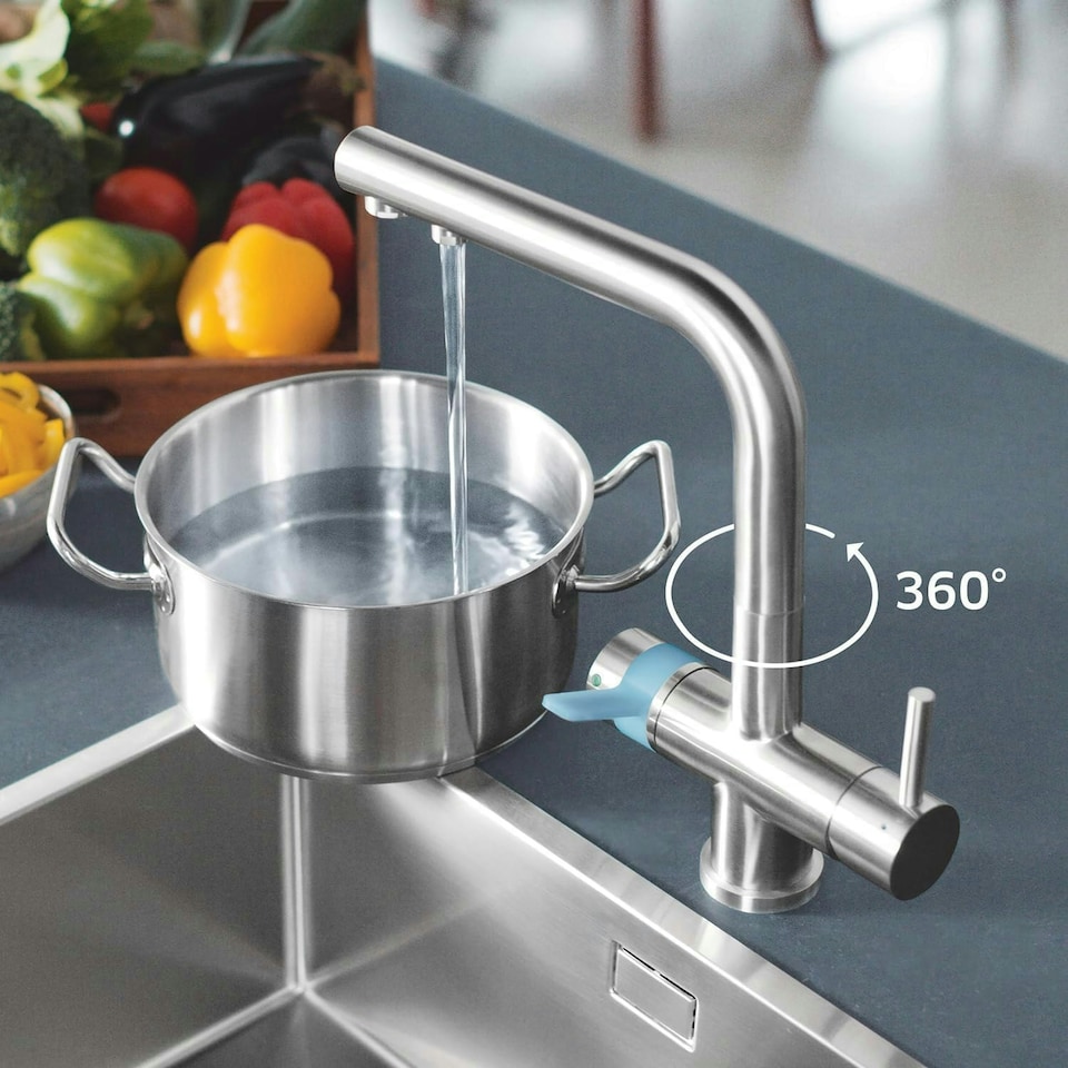 image 1 of BRITA mypure P1 Water Filter Kitchen Tap - Rectangle - Includes 1x BRITA P1000 Cartridge