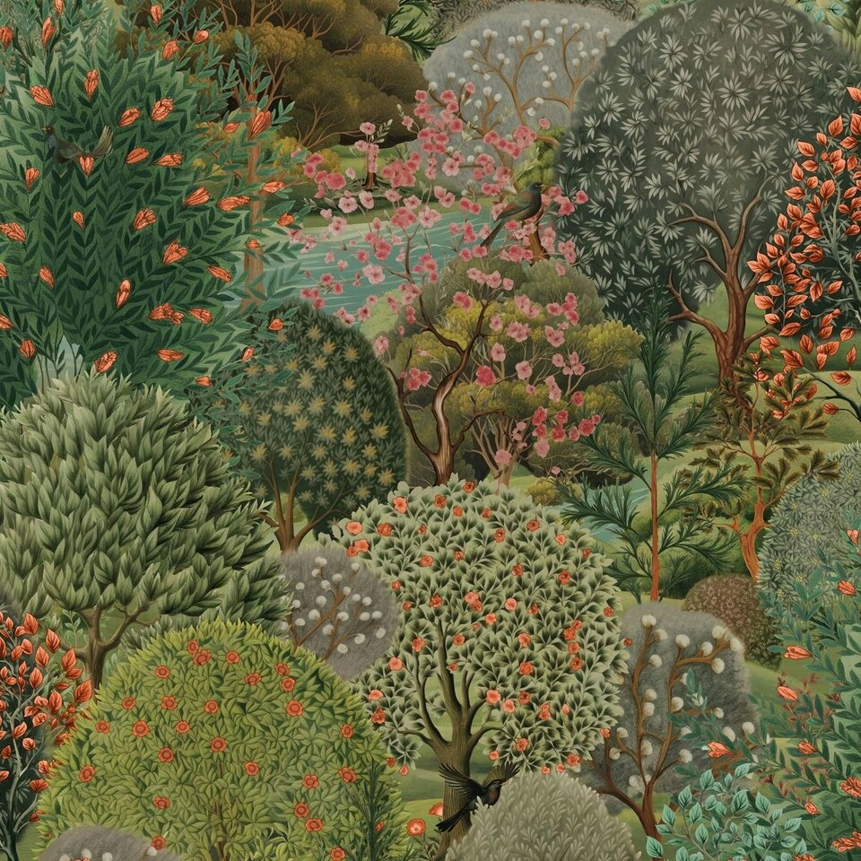 image 1 of Holden Décor Tree Tapestry Wallpaper - Green - 10.05m x 53cm Green