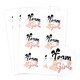 image 1 of Team Girl Bunny Gender Reveal Round Stickers 88mm - Sheet of 6