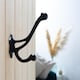 image 5 of Hammer & Tongs Leaf Backed Hat & Coat Hook - W35mm x H150mm - Black