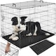 image 1 of Dog Crate Luna - foldable, robust steel mesh, double locked doors - 71x108x76cm