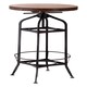 image 1 of Interiors by Premier New Foundry Walnut And Black Metal Bar Table Brown
