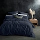 image 2 of Martex Linen Duvet Cover Navy Blue - King