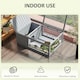image 8 of PawHut Tortoise House w/ Mesh Roof, Small Pet Reptile Wooden House - Grey