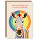image 1 of Lovely Nibling Rainbow Stripes Colourful Non Binary Birthday Card