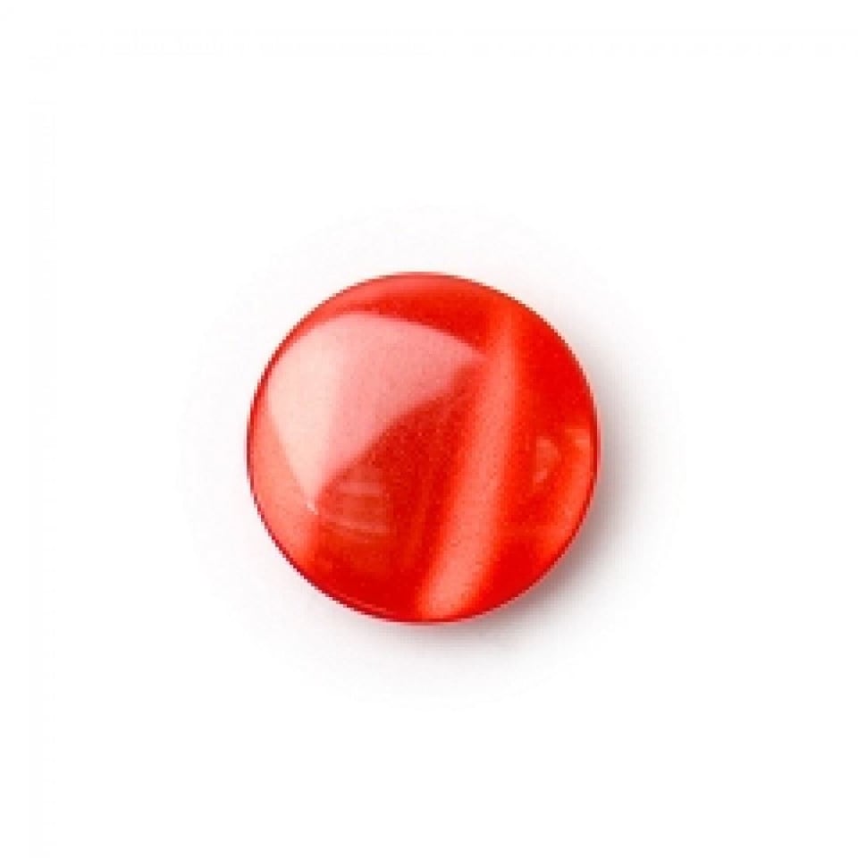 Crendon Red Round Glossy Shank Buttons for Dressmaking - 14mm - per value pack of 40
