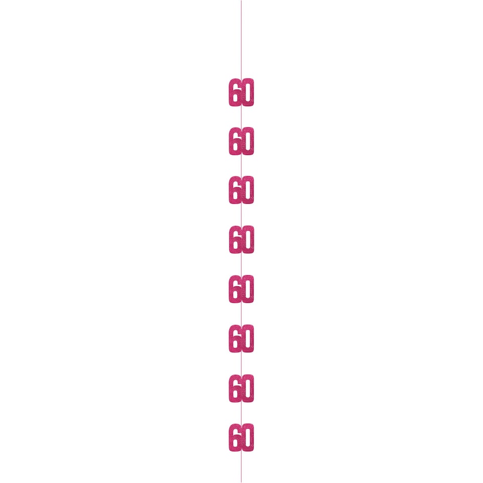 6 GLITTER PINK 60 HANG DECOR 5FT - UNIQUE