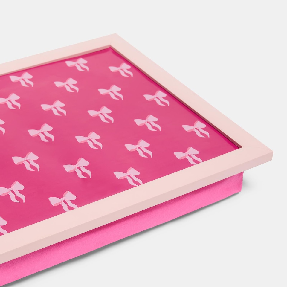 image 1 of OHS Bows Cushioned Serving Lap Tray Soft Padded Portable Lightweight
