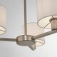 image 5 of Daley 3 Light Multi Arm Ceiling Pendant Matt Nickel, Vintage White Silk Effect, E14