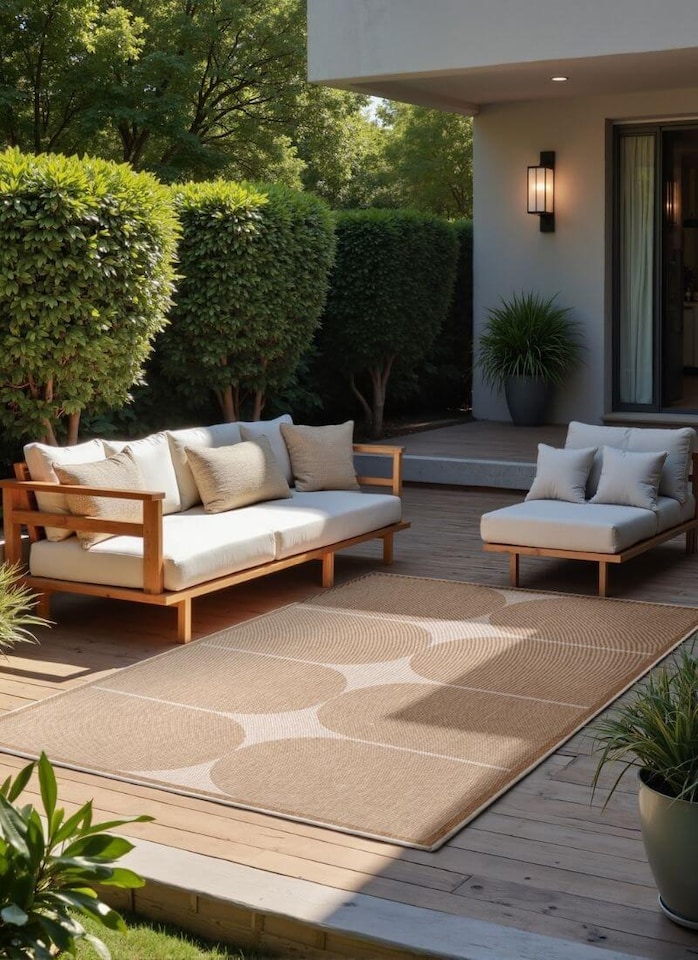 image 1 of The Rugs Reversible Weatherproof Indoor Outdoor Rug Polypropylene Durable