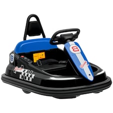 HOMCOM 6V Kids Bumper Car, 360° Rotation Waltz Car w/ 2 Speeds - Black