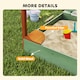 image 8 of AIYAPLAY Wood Sandpit for Kids with Canopy for Garden, Beach, Green 
