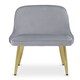 image 1 of Interiors by Premier Grey Velvet Dining Chair, Mid-Century Modern Grey and Gold Velvet Dining Chairs, Luxury Dining Chair